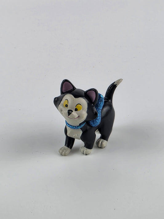1.5" Figaro Cat Glitter Bow Minnie Bowtoons Bowtique PVC Figure Disney Pinocchio