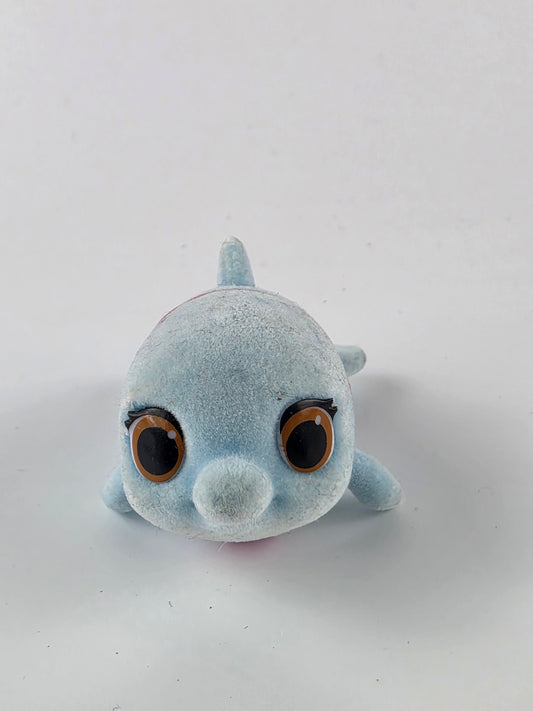 Disney Jr T.O.T.S. Tiny Ones Flocked Dolphin TOTS Animal Blue Mini Figure Toy