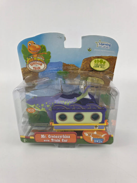 Learning Curve Dinosaur Train Mr. Cretoxyrhina figure and train car set, New