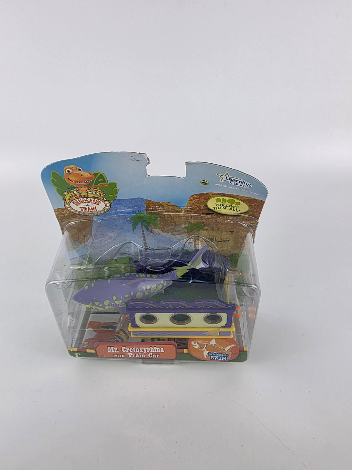 Learning Curve Dinosaur Train Mr. Cretoxyrhina figure and train car set, New