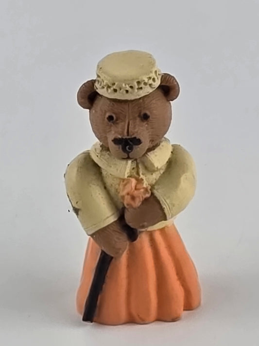 Vintage MEG Bear in My Pocket 1995 Miniature Figure (Teddy Figurine 1990s Toy)