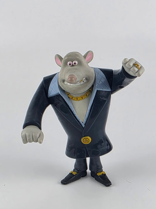 flushed Away whitey the rat  Action Figure 5" Aardman 2006 Vintage Mcds toy
