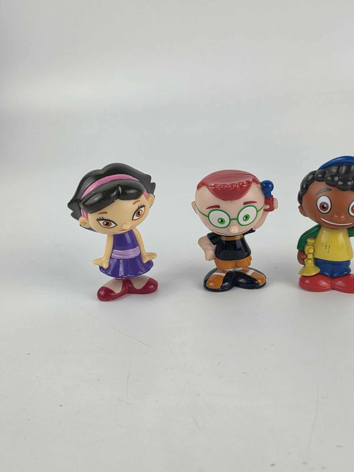 Vintage 2006 Mattel Disney Little Einsteins figures: Leo, Quincy, Annie, June