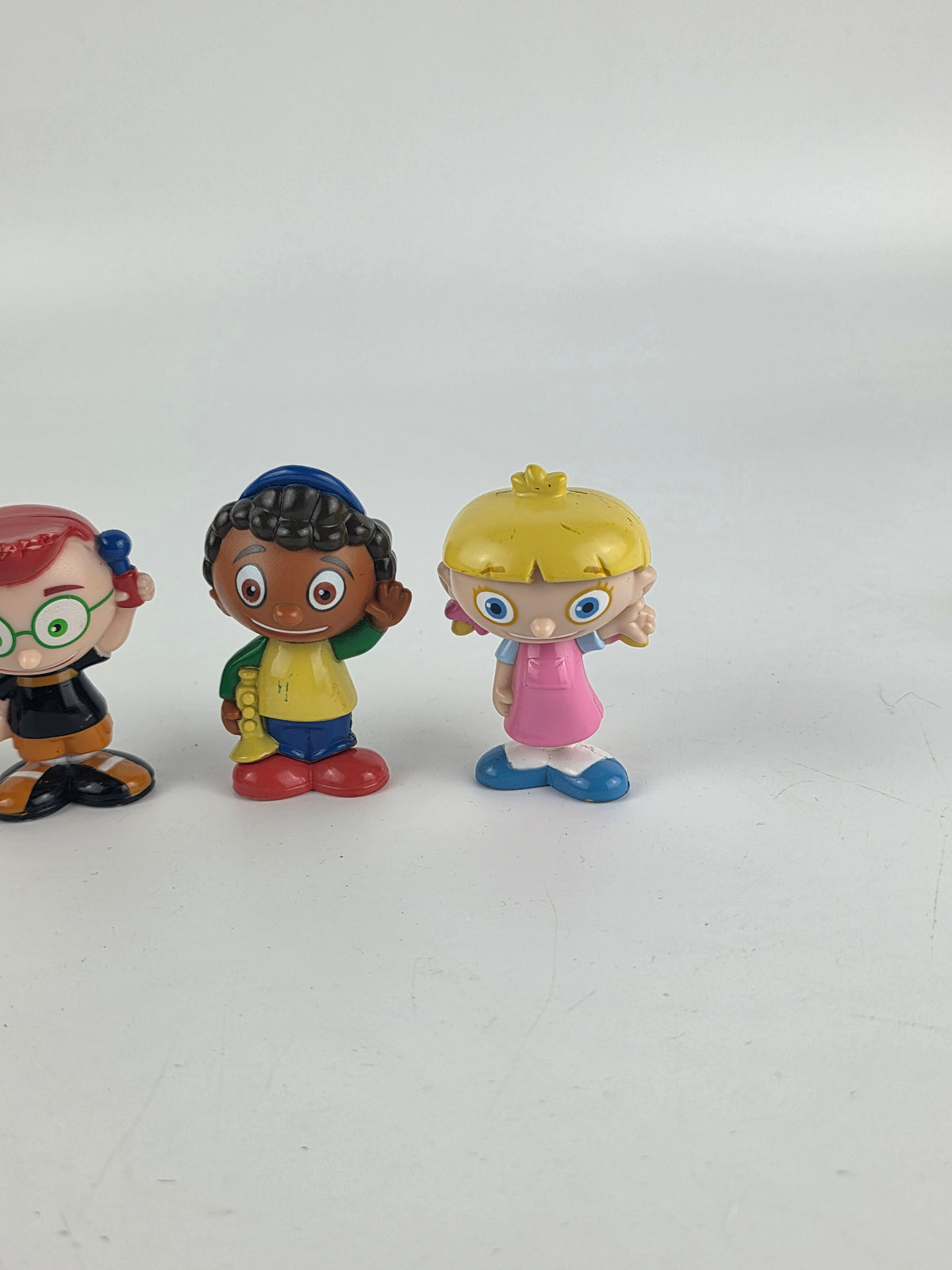 Vintage 2006 Mattel Disney Little Einsteins figures: Leo, Quincy, Annie, June