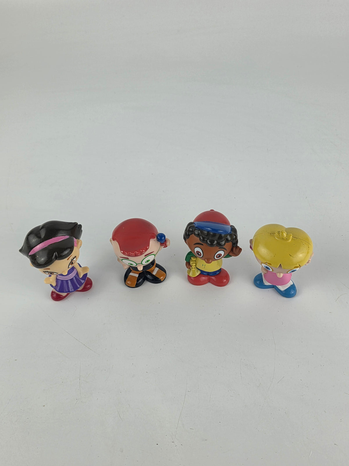 Vintage 2006 Mattel Disney Little Einsteins figures: Leo, Quincy, Annie, June