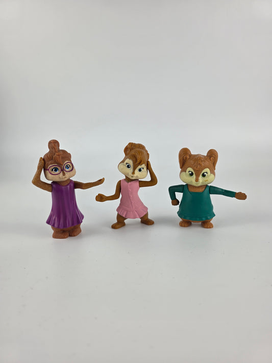 Alvin and the Chipmunks Chipettes: Brittany, Jeanette, and Eleanor figures