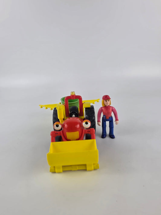 Vintage Tractor Tom little red Tractor with aounds and fifi action figure