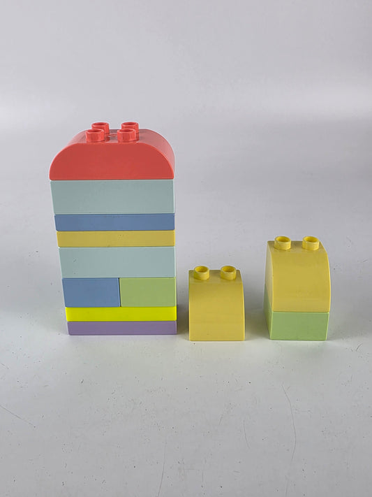 Lego Duplo bricks, multicolored.