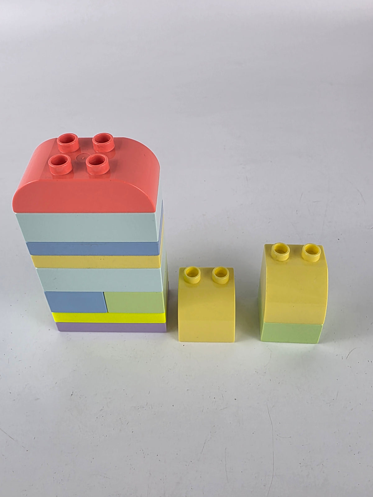 Lego Duplo bricks, multicolored.
