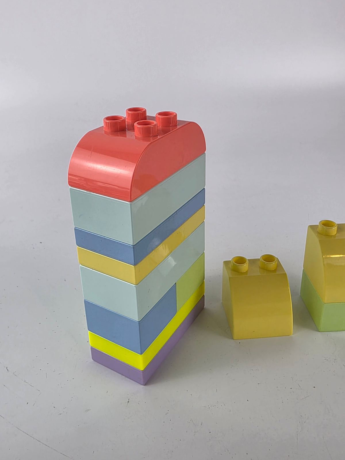Lego Duplo bricks, multicolored.
