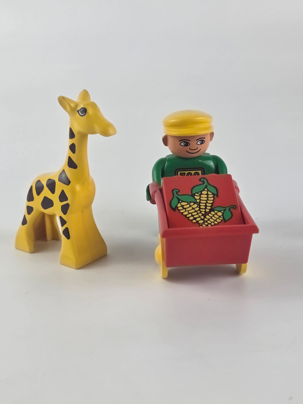 LEGO Duplo zoo keeper action figure and giraffe
