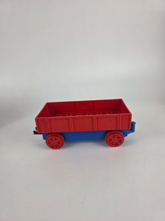 vintage LEGO Duplo red train cargo wagon base.