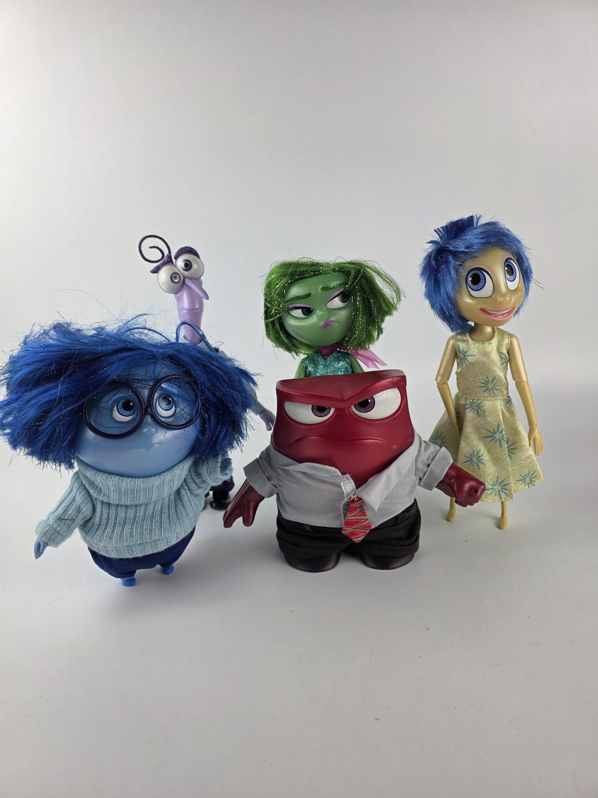 Disney/Pixar Inside Out Sadness, Anger, Fear, Disgust, and Joy Deluxe Dolls