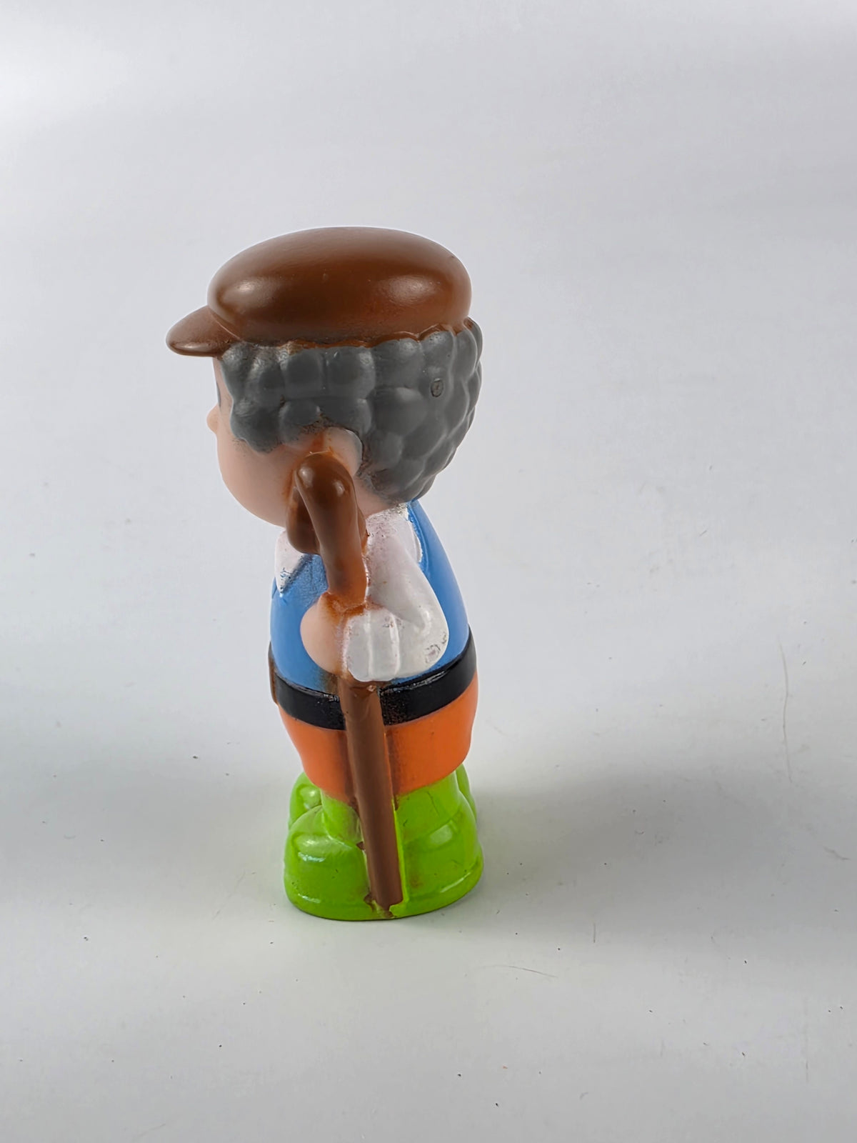 Plastic Older Man Grandma W/ Staff Figure 2.75" Town Figure For Little People