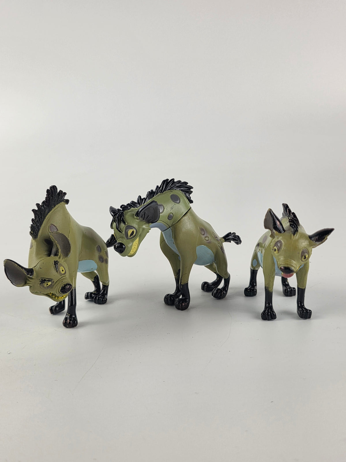 Disney The Lion King hyena action figures: Shenzi, Banzai, and Ed.