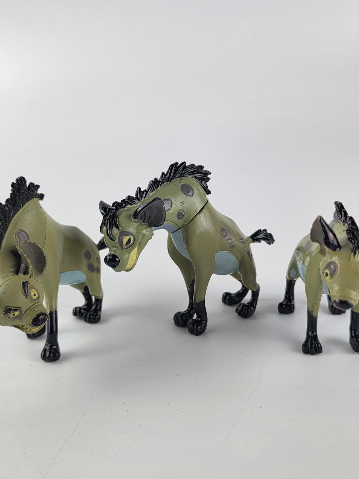 Disney The Lion King hyena action figures: Shenzi, Banzai, and Ed.