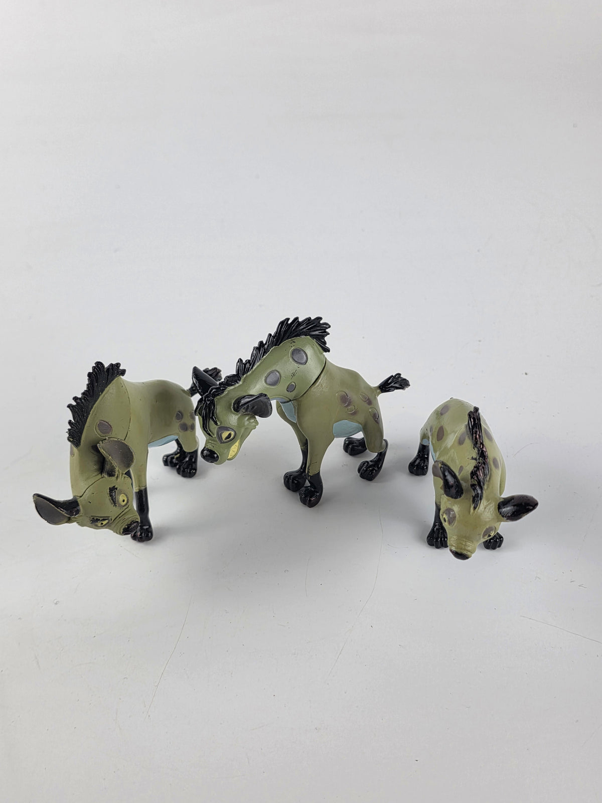 Disney The Lion King hyena action figures: Shenzi, Banzai, and Ed.