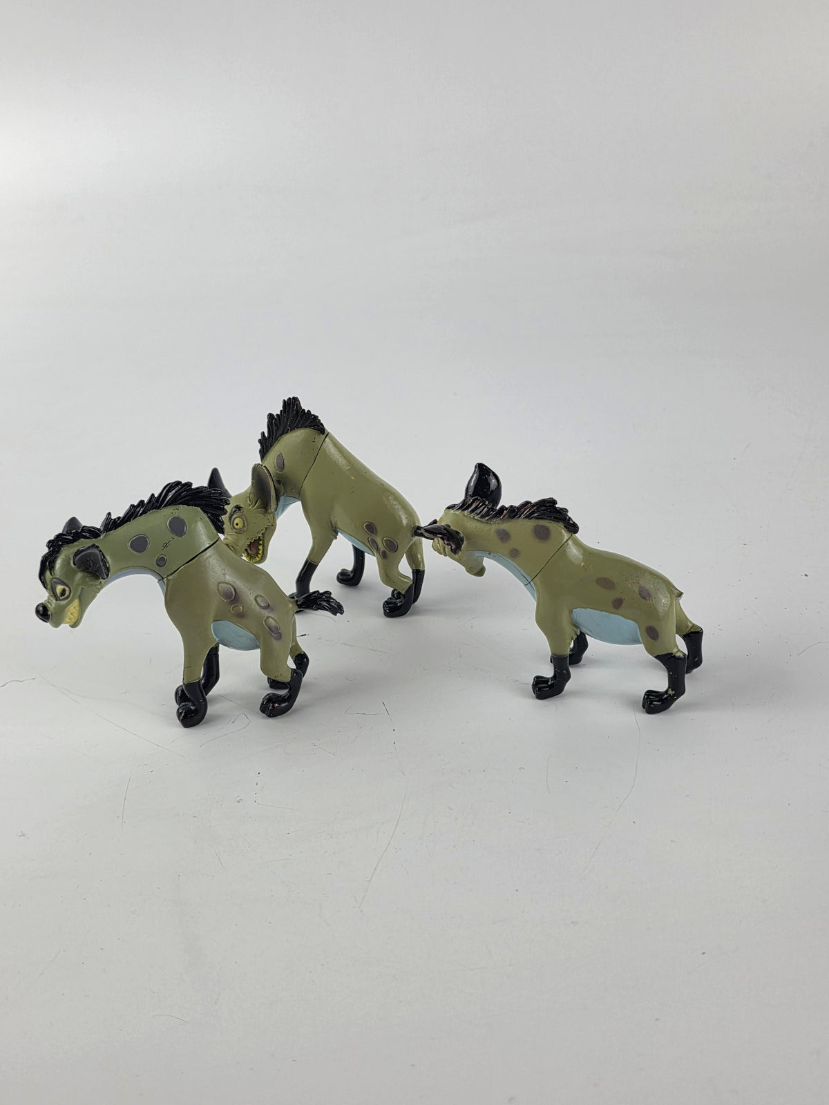 Disney The Lion King hyena action figures: Shenzi, Banzai, and Ed.